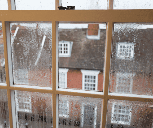 Condensation de l'humidité sur les fenêtres