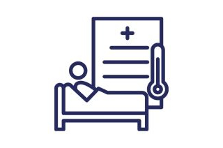 Icon für eine kranke Person