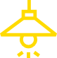 Ikone einer brennenden Lampe (gelb)