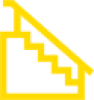 IcÃ´ne d'un escalier de sous-sol (jaune)