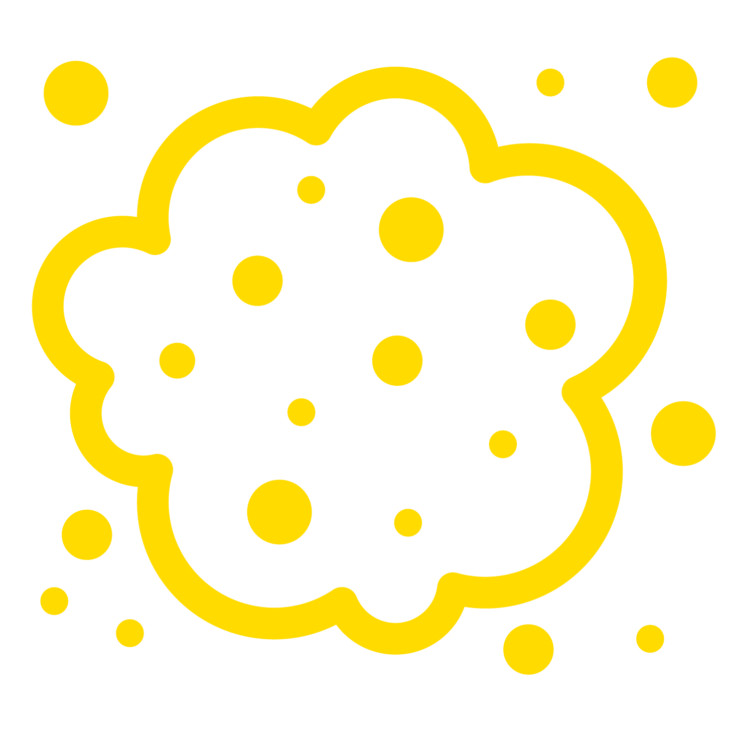 Icon ungesunde Luft (gelb)