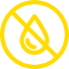 Ikone des Feuchtigkeitsstopps (gelb)