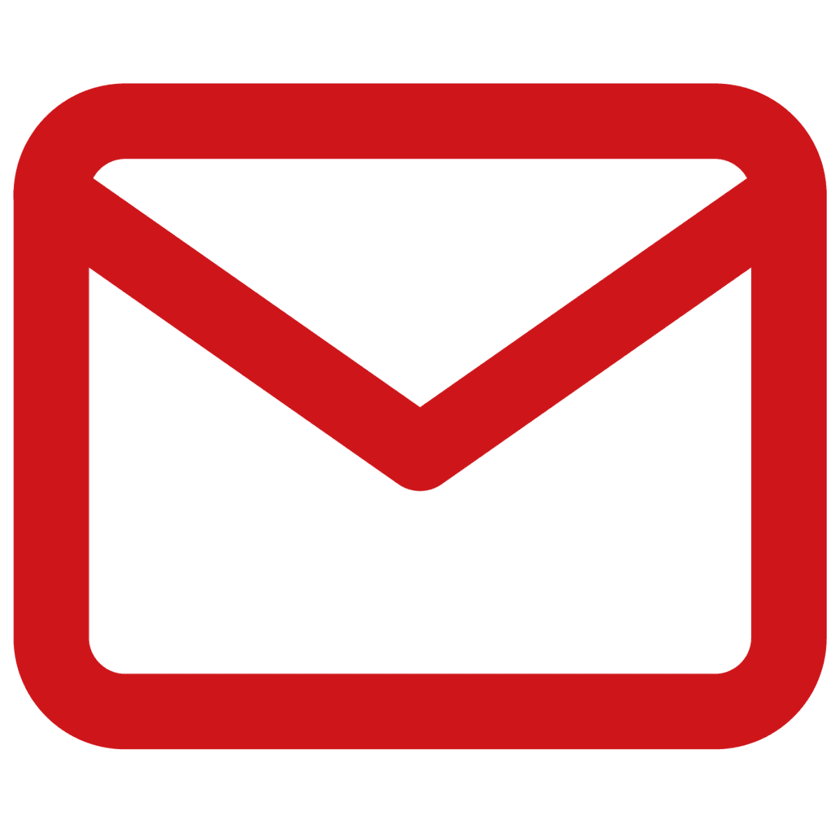 Ikone eines Briefumschlags (rot)